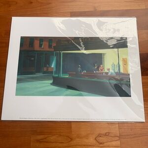 print of Edward Hopper's iconic 1942 oil painting, Nighthawks